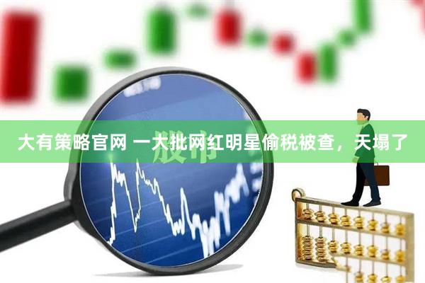 大有策略官网 一大批网红明星偷税被查，天塌了